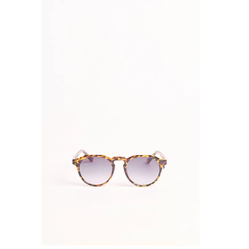 KOAJ - KOAJ Gafas de sol de marco redondo con carey café claro. Mujer