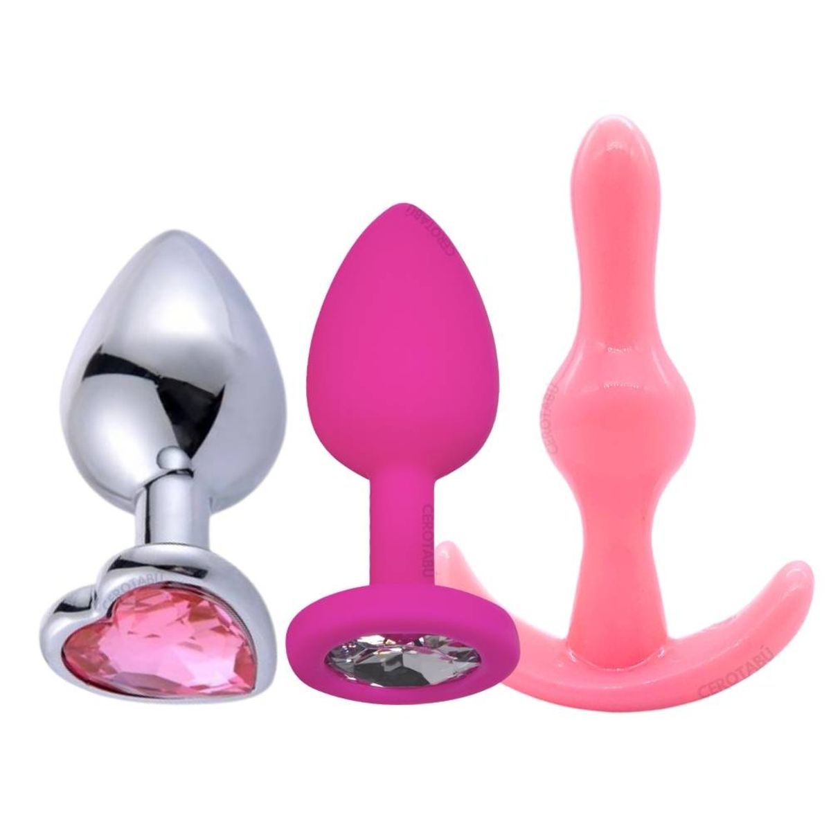 GENERICO - Kit X3 Plug Anal Dilatador Acostumbrador Anal Juguete Sexual