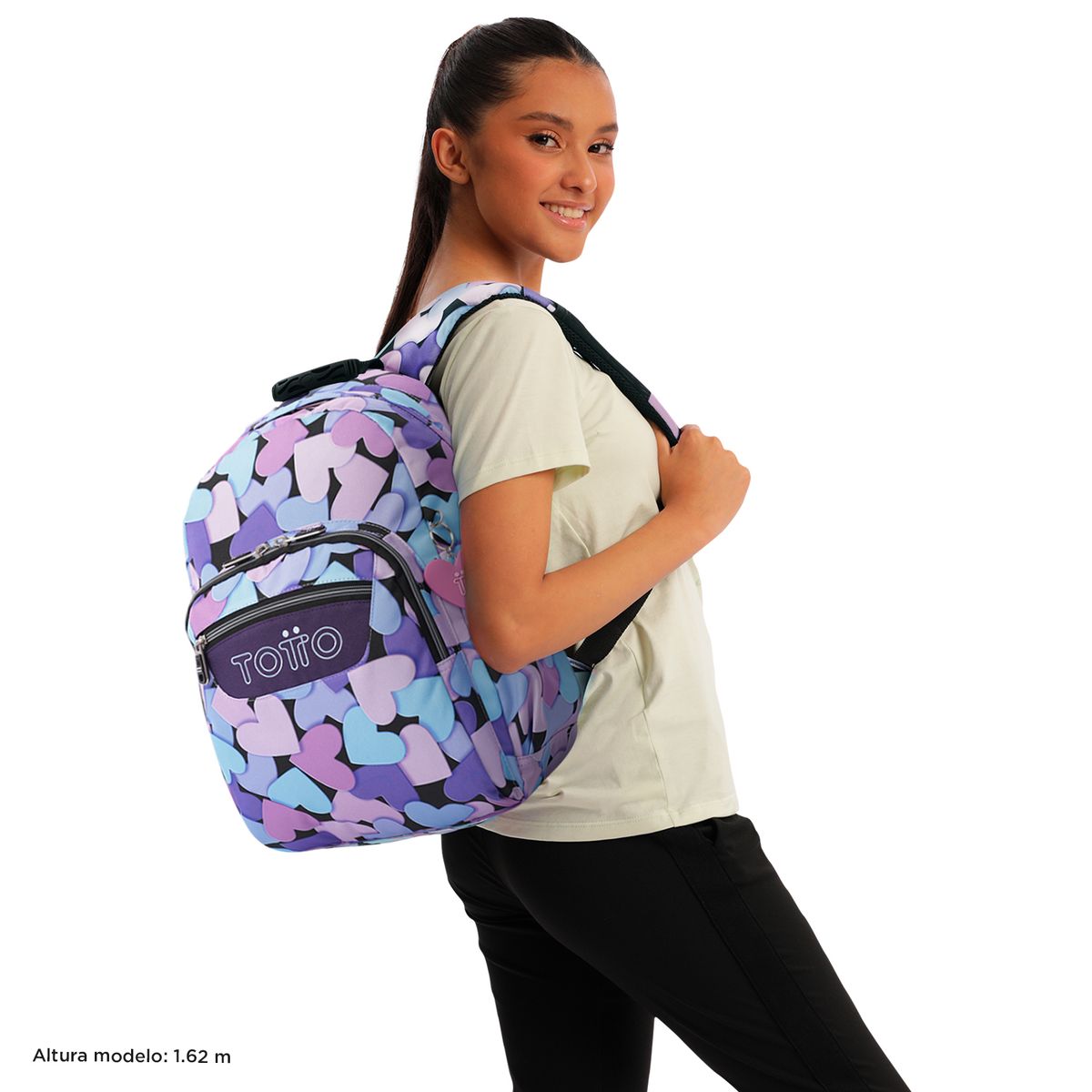 TOTTO - Morral Juvenil Porta PC 13" Gommas Azul