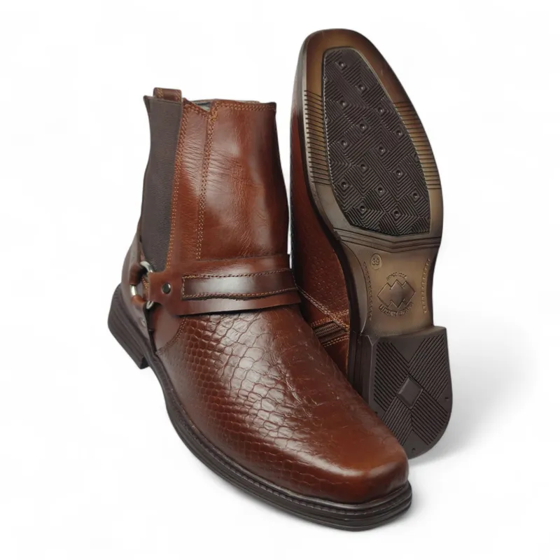 CALZADO CON ALTURA MONSERRATE - Botas en CUERO para hombre marca Monserrate Ref Potro color Miel