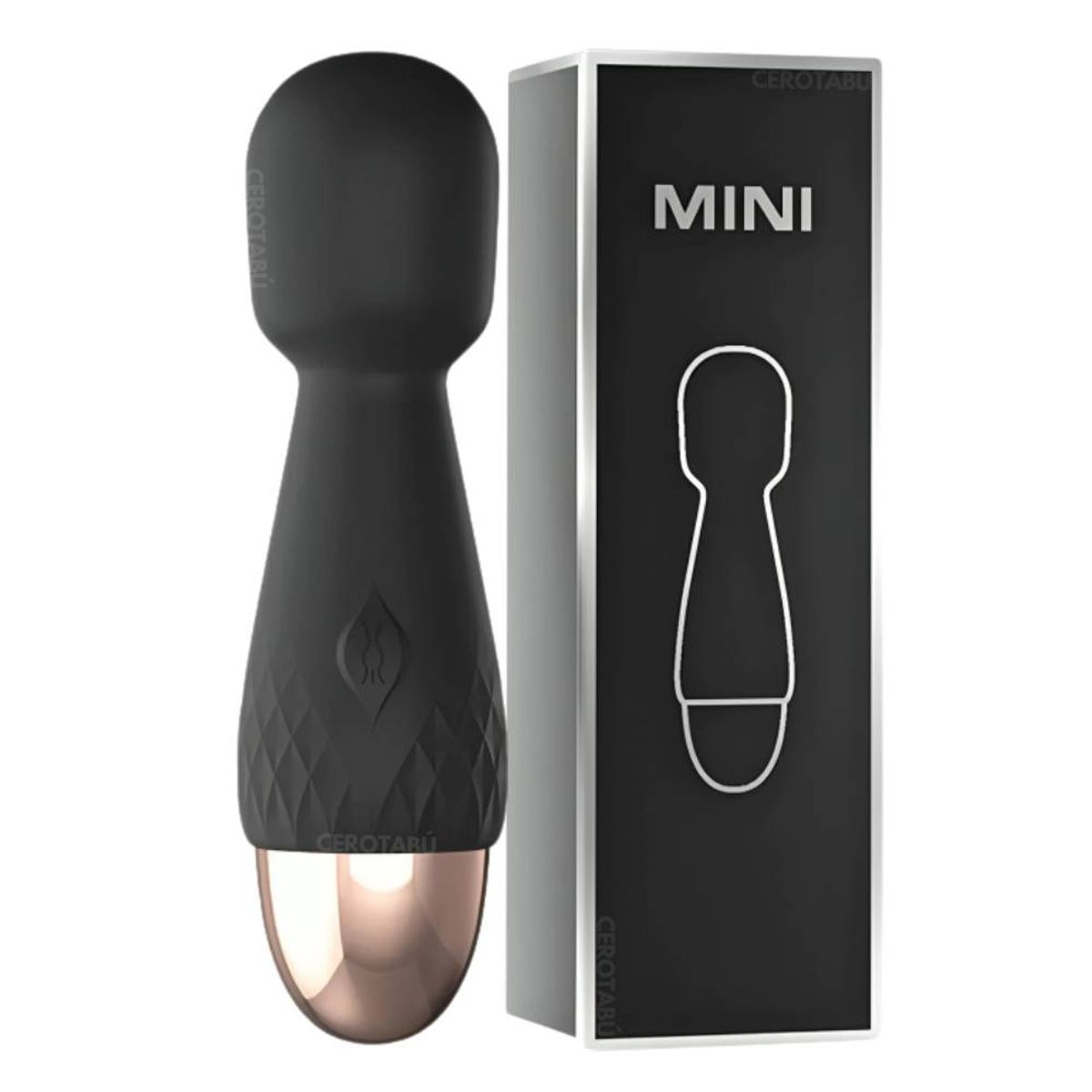 GENERICO - Vibrador Masajeador Clítoris Hitachi Discreto Potente USB Negro