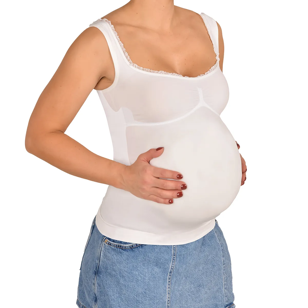 RITCHI - Camiseta Materna Ritchi Cómoda Elástica Perfecta para Todo el Embarazo
