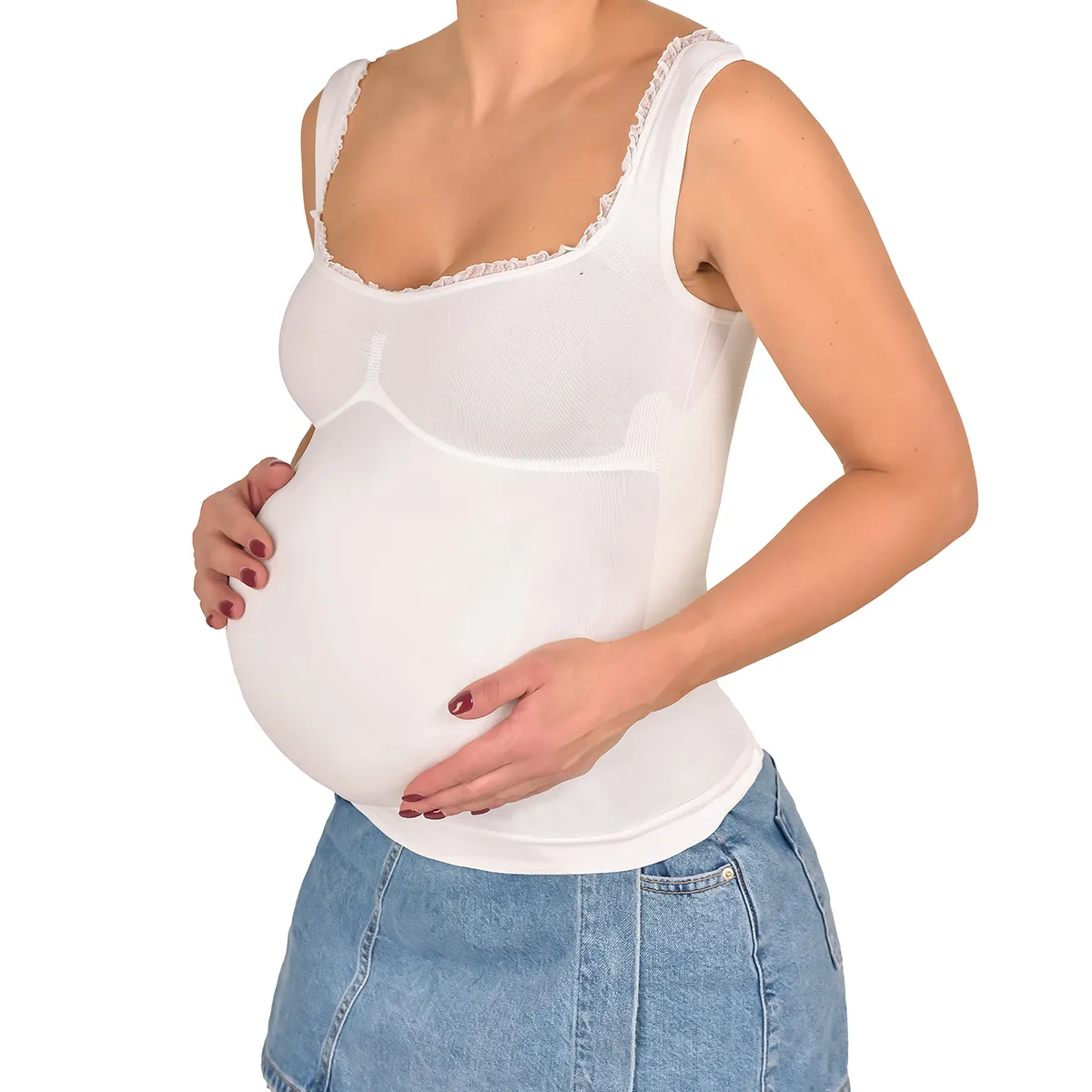 RITCHI - Camiseta Materna Ritchi Cómoda Elástica Perfecta para Todo el Embarazo