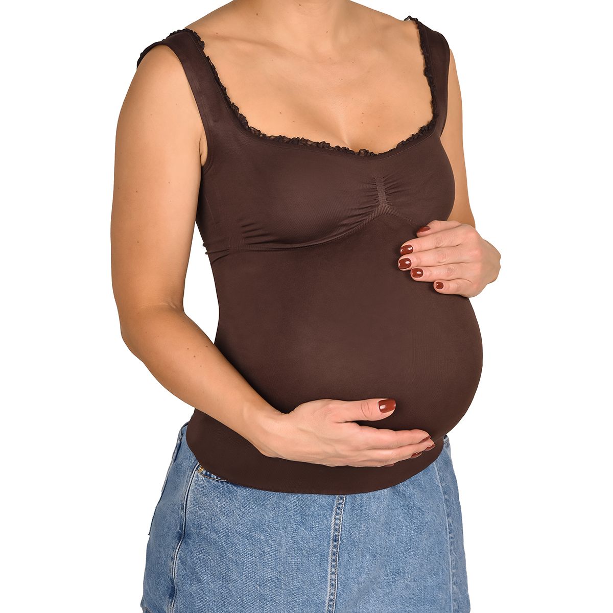 RITCHI - Camiseta Materna Ritchi Cómoda Elástica Perfecta para Todo el Embarazo