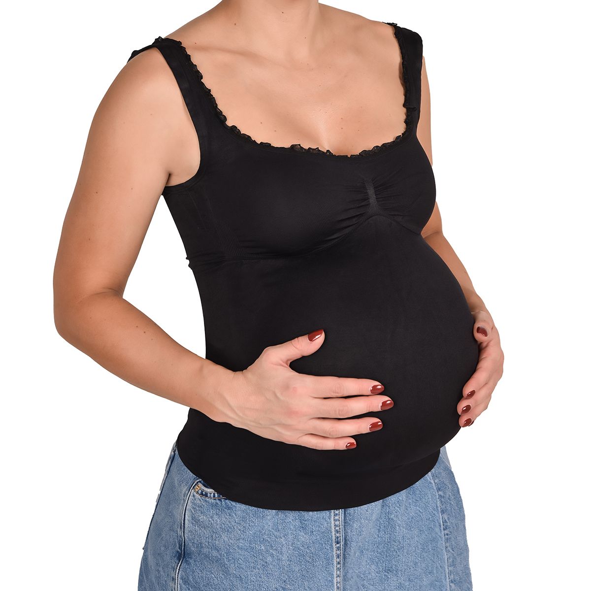 RITCHI - Camiseta Materna Ritchi Cómoda Elástica Perfecta para Todo el Embarazo