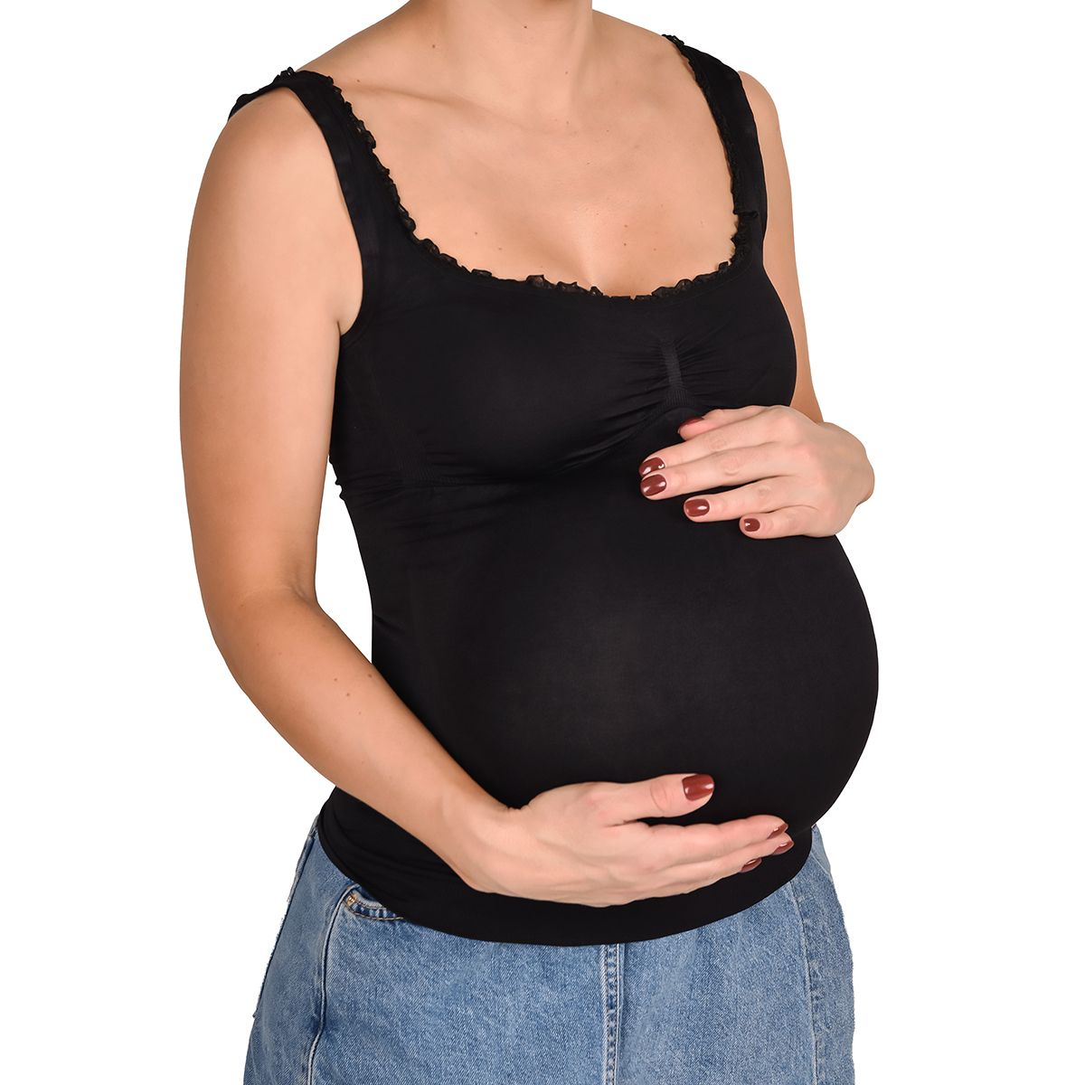 RITCHI - Camiseta Materna Ritchi Cómoda Elástica Perfecta para Todo el Embarazo