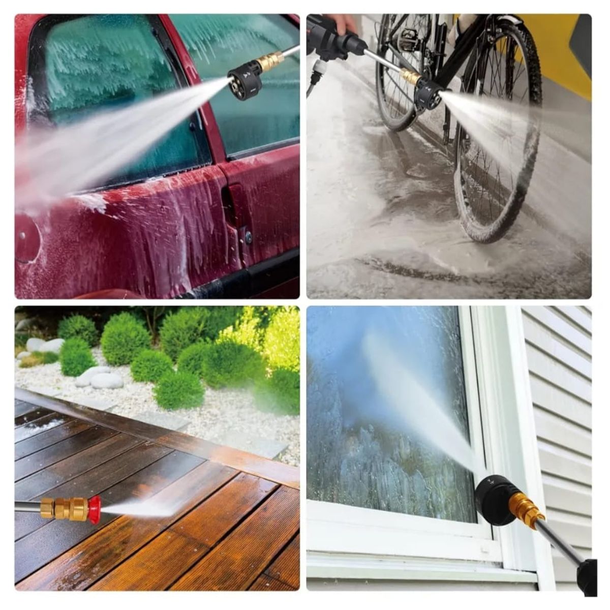 LEMMAN - Set Hidrolavadora Inalámbrica Portátil Recargable 2 Baterias