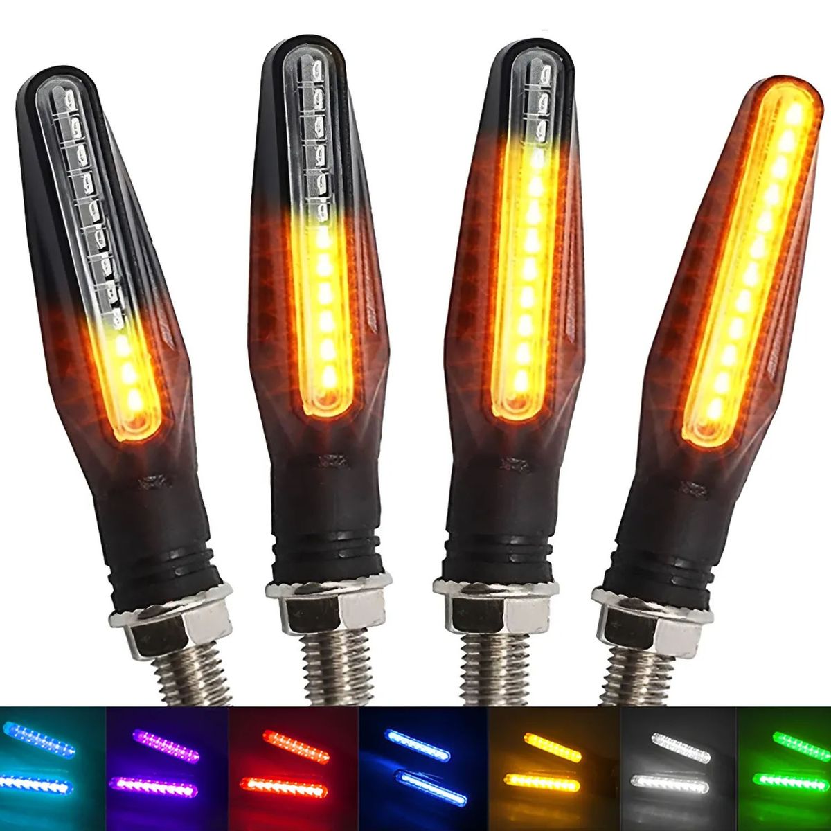 ONE PIXEL - Direccionales Led Moto Secuencial Indicador Intermitente 4pz