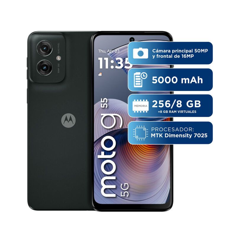 MOTOROLA - Celular  Motorola G55 256 GB/8 RAM 5G Color Negro