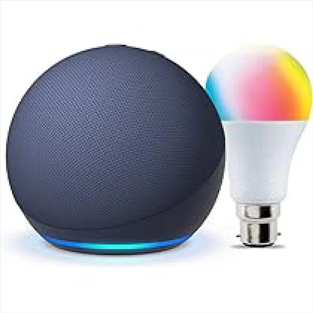 AMAZON - Alexa Amazon Parlante Echo Dot 5ª Azul + Bombillo Smart LED 9w