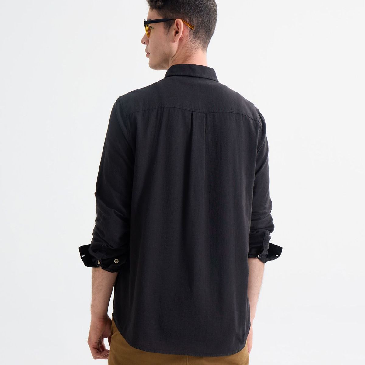 SEVEN SEVEN - Camisa De Hombre  Color Negro Marca Seven Seven #45012103