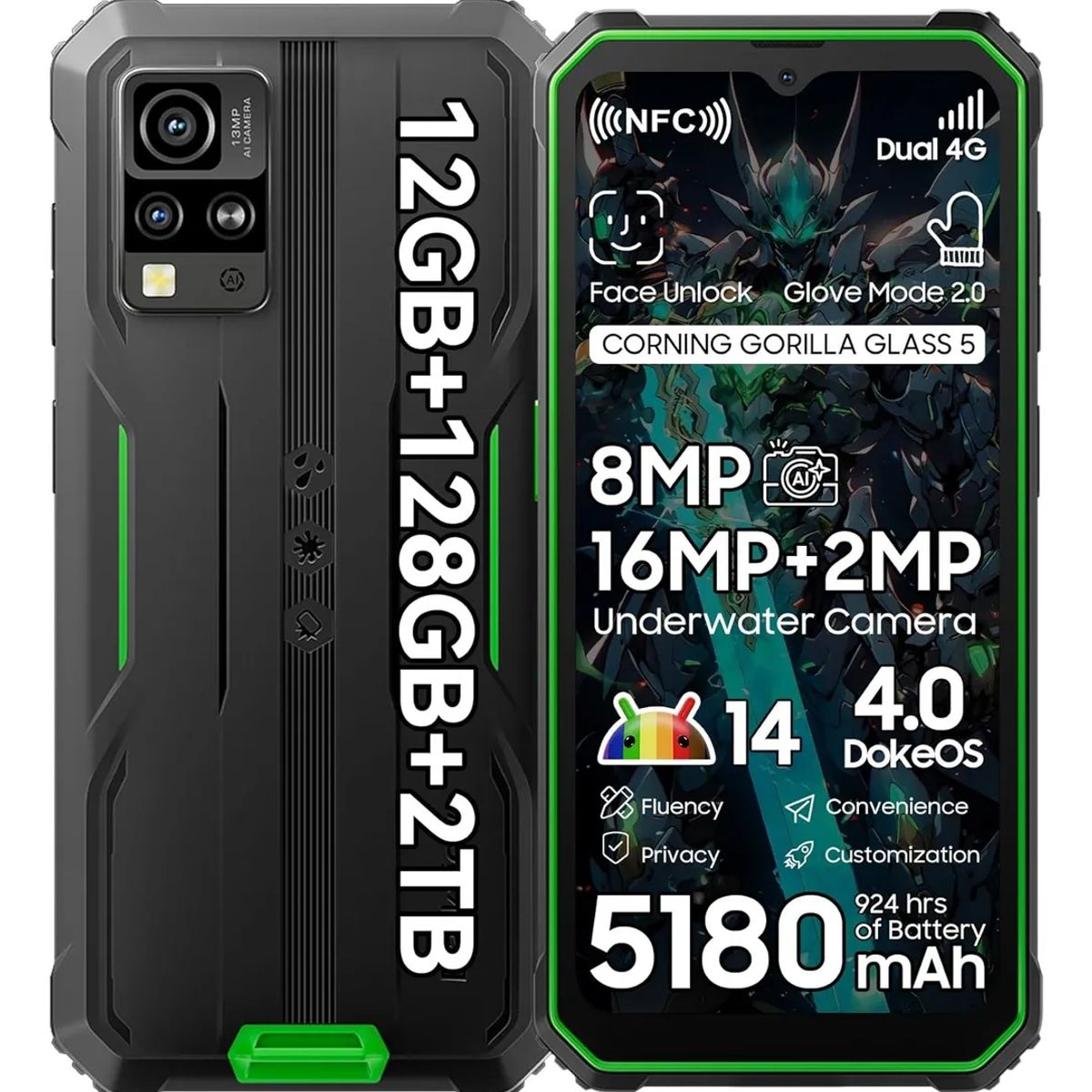 MOBULA - Blackview Bv4800 Smartphone Rugerizado De Alto Rendimiento