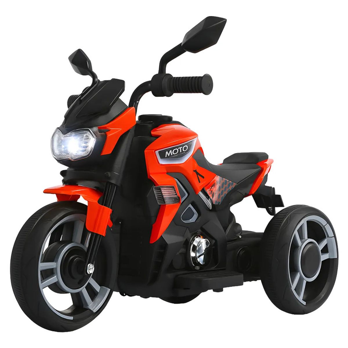 JUGANDO Y EDUCANDO - Moto Eléctrica Deportiva 6v Sonidos Y Luces roja para Niños