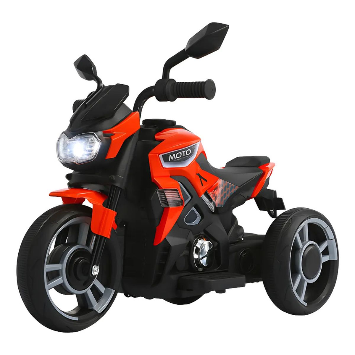 JUGANDO Y EDUCANDO - Moto Eléctrica Deportiva 6v Sonidos Y Luces roja para Niños