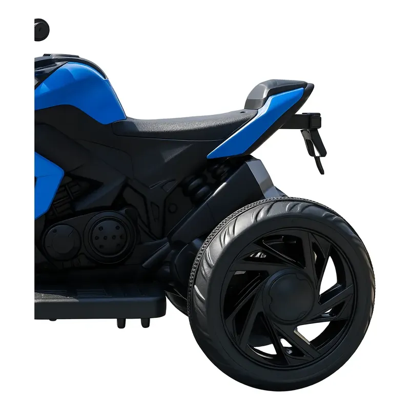 JUGANDO Y EDUCANDO - Moto Eléctrica Policía 6v Sonidos Y Luces azul para Niños