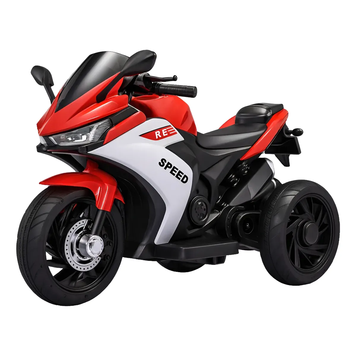 JUGANDO Y EDUCANDO - Moto Eléctrica Policía 6v Sonidos Y Luces rojo para Niños