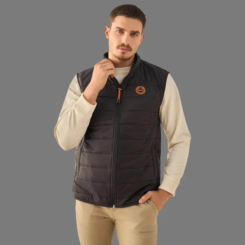 ESPRIT - Esprit Chaleco para Hombre Acolchado cuello Alto