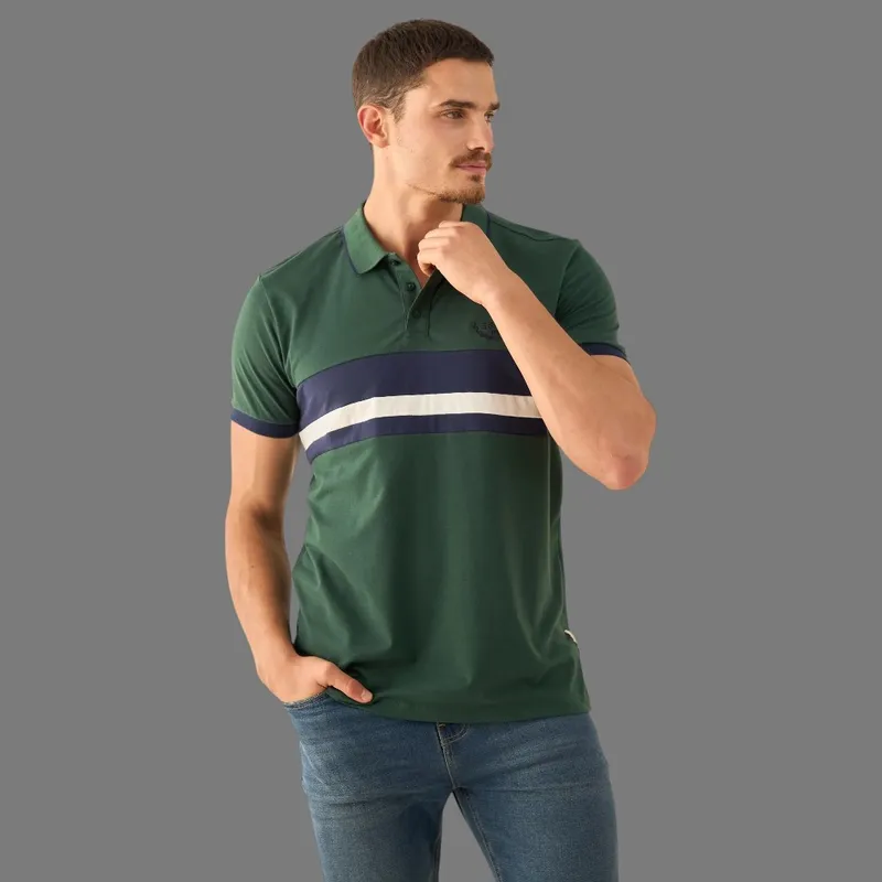 ESPRIT - Esprit Camisa Tipo Polo para Hombre Diseño con Franjas