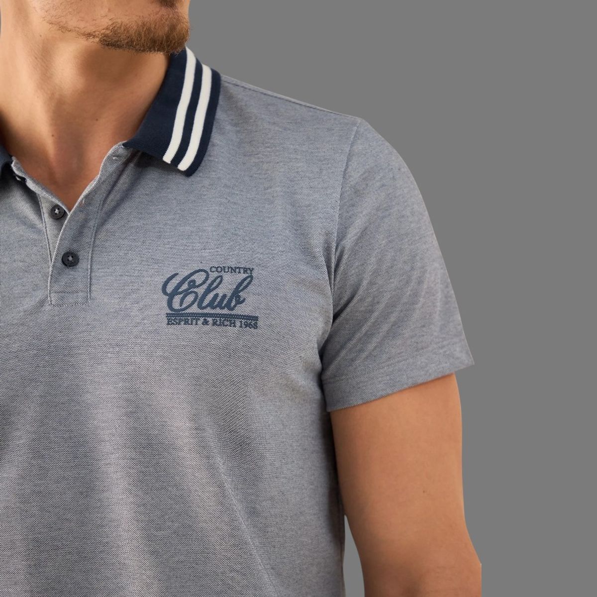 ESPRIT - Esprit Camisa Tipo Polo para Hombre Bordado Club Deportivo