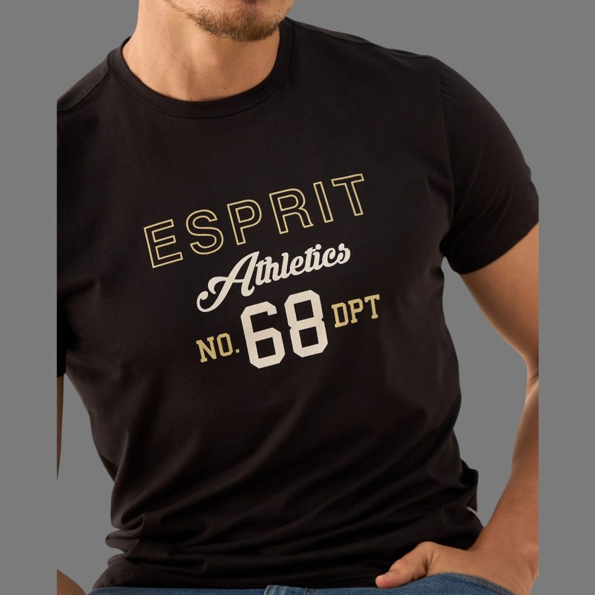 ESPRIT - Esprit Camiseta para Hombre Athetics Vintage