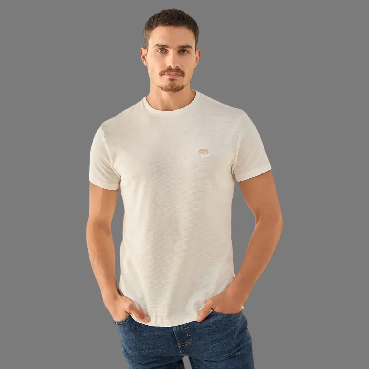 ESPRIT - Esprit Camiseta de Hombre con Logo Bordado Premium