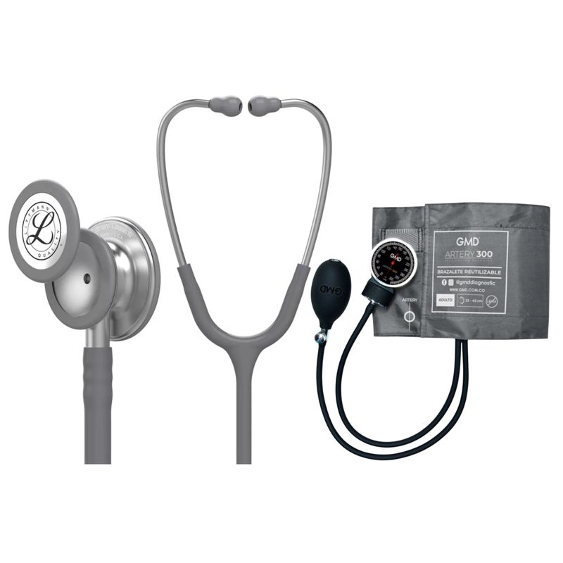 LITTMANN - Fonendoscopio Littmann Classic Iii Gris 5621 + Tensiometro Artery