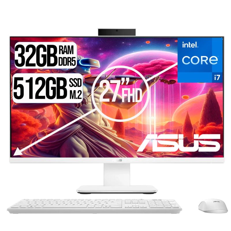 ASUS - TODO EN UNO ASUS INTEL CORE I7-13620H SSD 512GB RAM 32GB  FHD 27" LCD