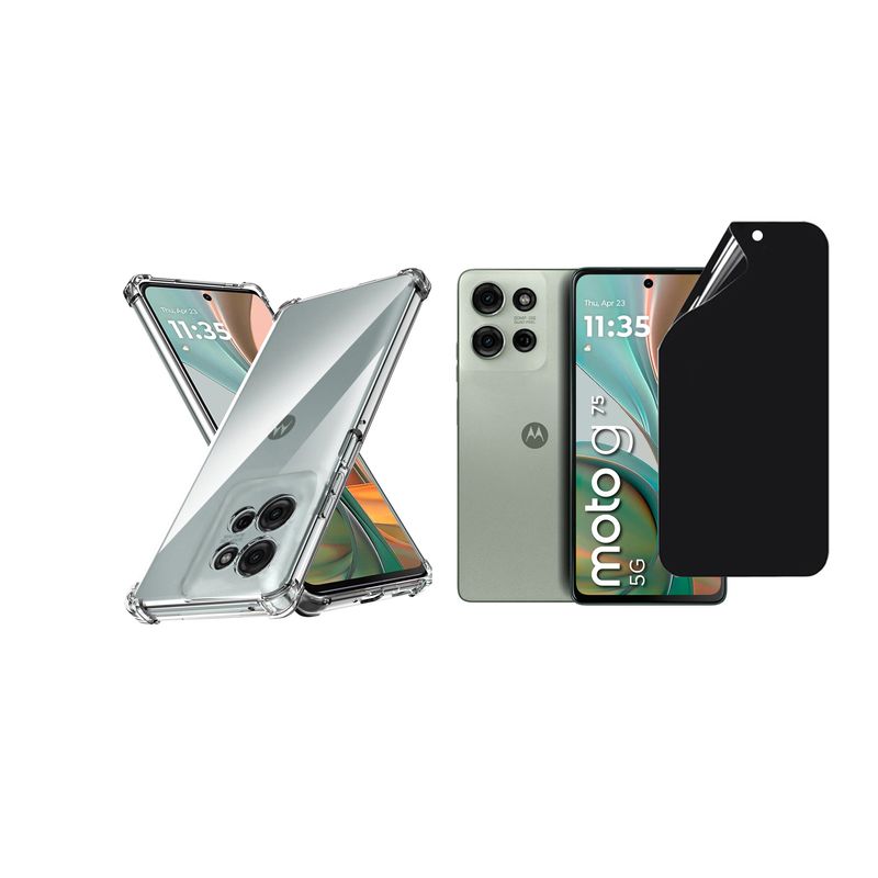 GENERICO - Funda Airbag Antichoque + Antiespia Para Motorola Moto G75