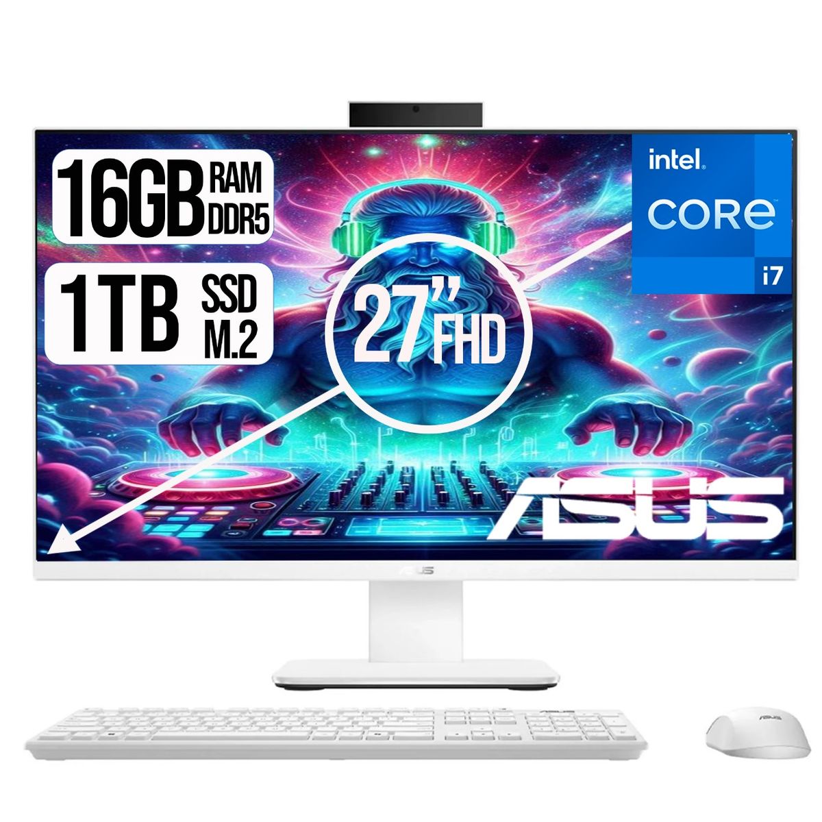 ASUS - TODO EN UNO ASUS INTEL CORE I7-13620H SSD 1TB RAM 16GB  FHD 27" LCD