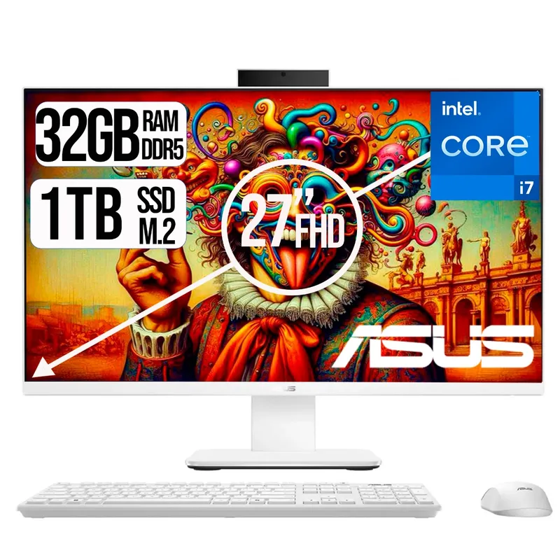ASUS - TODO EN UNO ASUS INTEL CORE I7-13620H SSD 1TB RAM 32GB  FHD 27" LCD