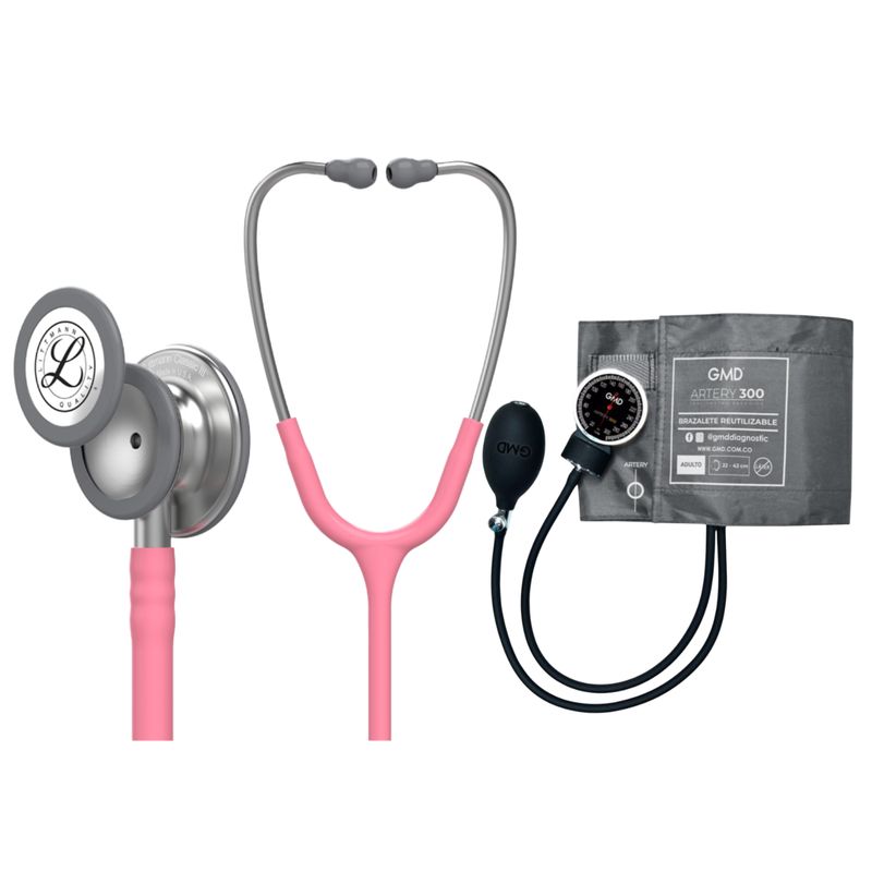 LITTMANN - Fonendoscopio Littmann Classic Iii Pearl Pink 5633 + Tensiometro Artery