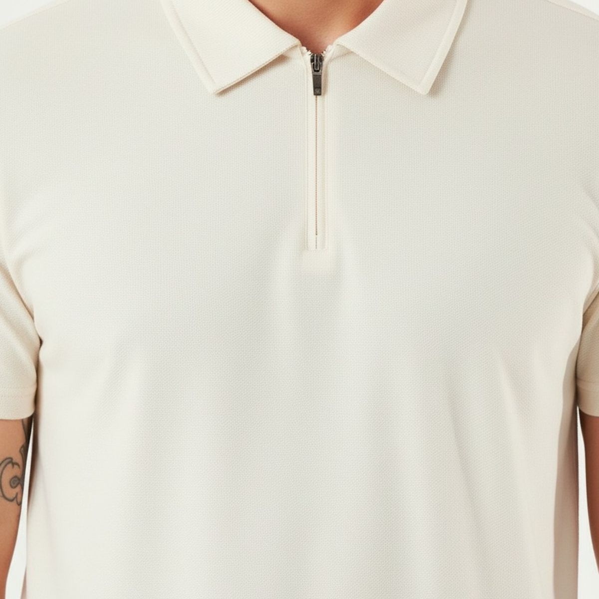 BELIFE - Camiseta polo ivory para hombre