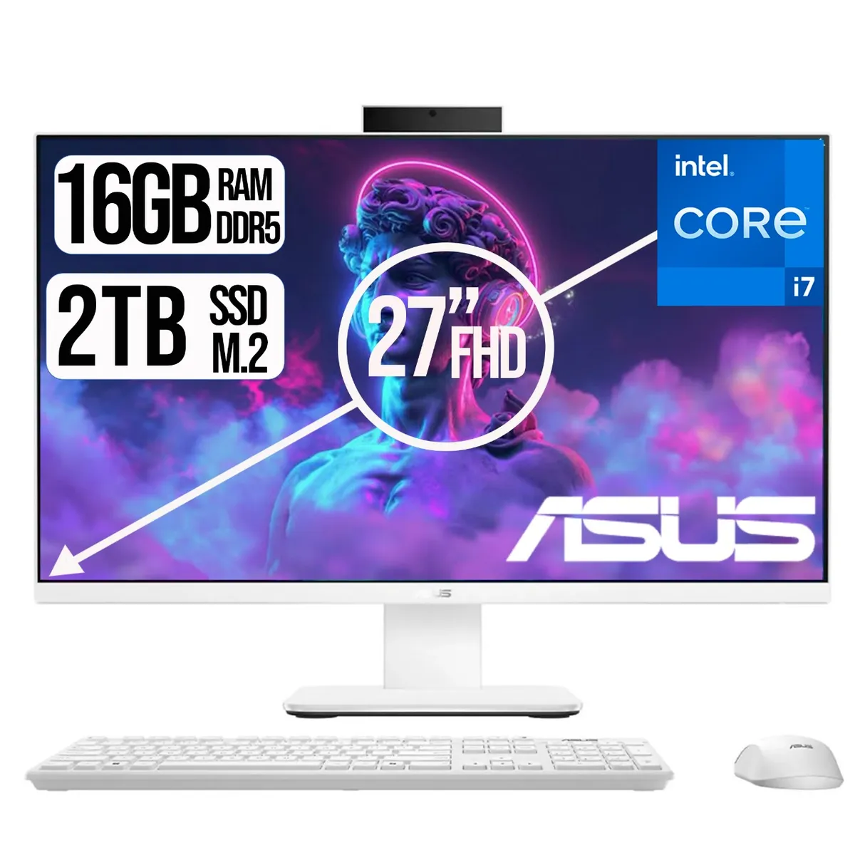 ASUS - TODO EN UNO ASUS INTEL CORE I7-13620H SSD 2TB RAM 16GB  FHD 27" LCD