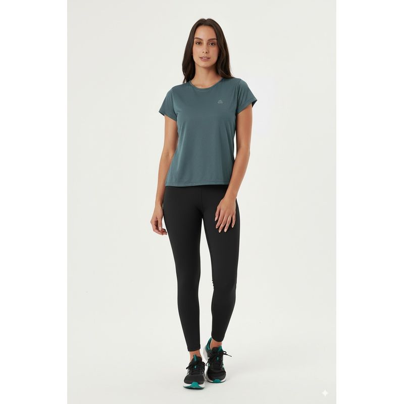 BELIFE - Camiseta deportiva verde manga corta