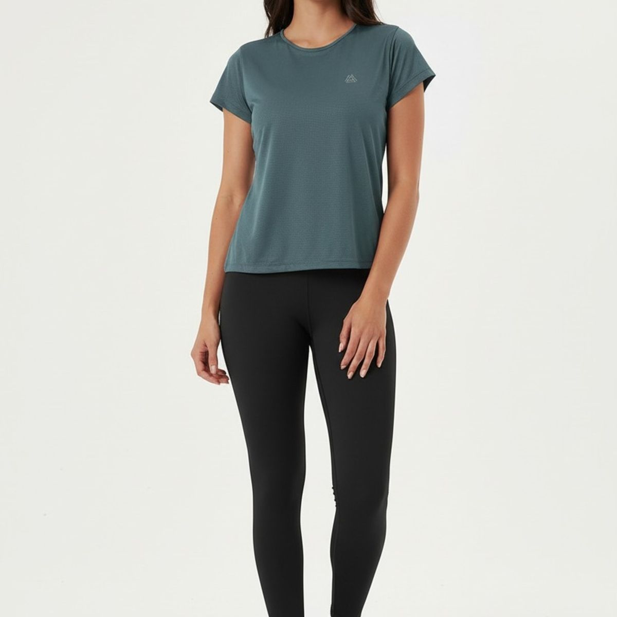 BELIFE - Camiseta deportiva verde manga corta