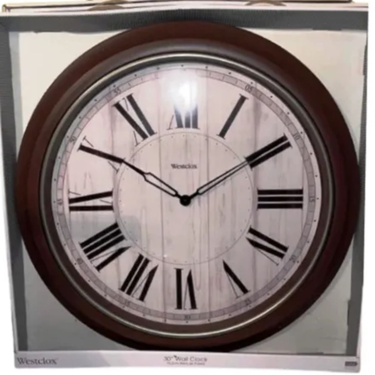 WESTON - Reloj De Pared Redondo Westclox En Numeros Romanos