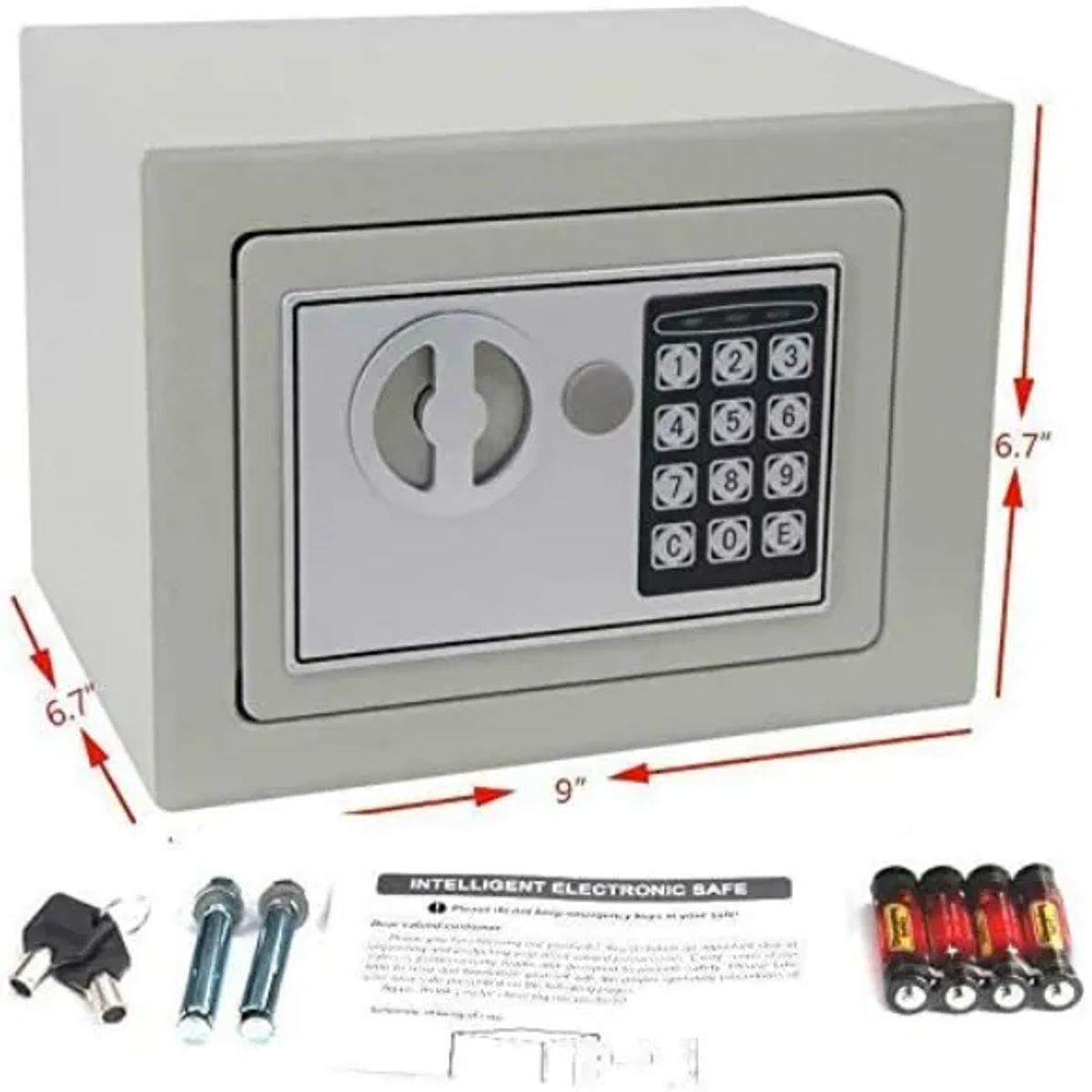 GENERICO - Caja Fuerte Electrónica de Seguridad con Clave Digital y Llave de Emergencia