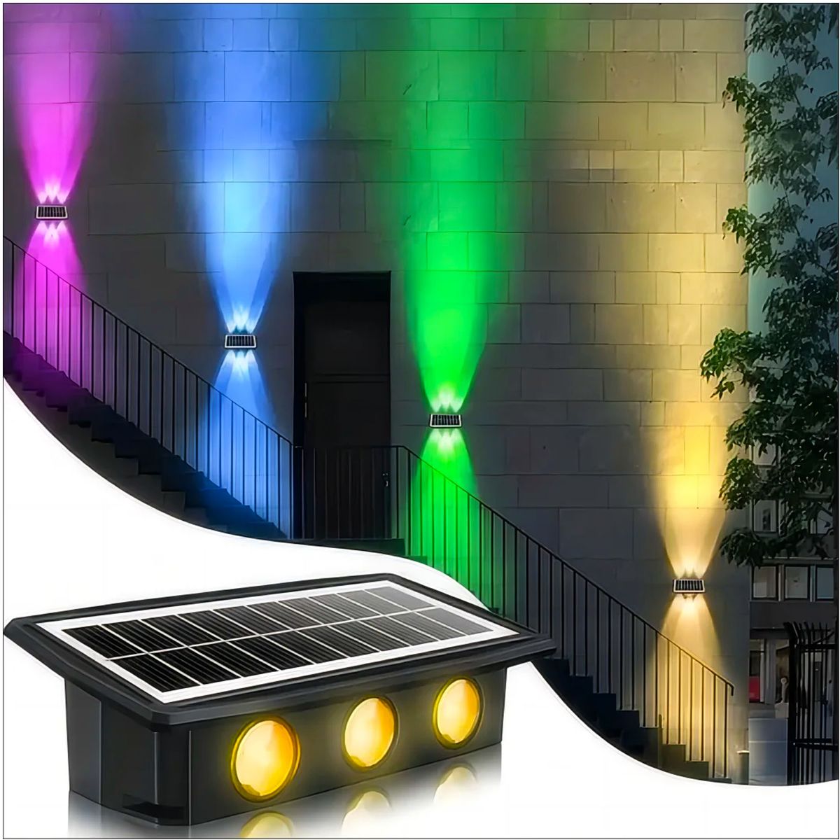 ONE PIXEL - Lampara Solar Para Jardín Decorativa Luz Exterior Led Iluminación