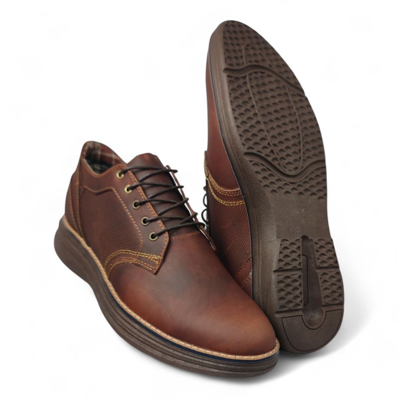 CALZADO CON ALTURA MONSERRATE - Zapatos en CUERO para hombre marca Monserrate ref Tucán color castaño