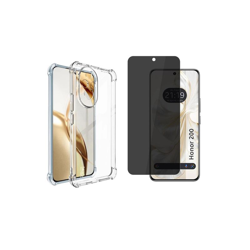 GENERICO - Funda Airbag Antichoque + Hidrogel  Antiespia Para Honor 200