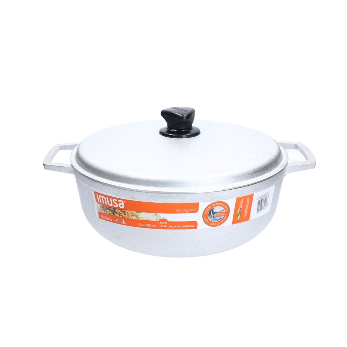 IMUSA - Caldero Natural Imusa 30 cm 6,5 Litros Aluminio Fundido