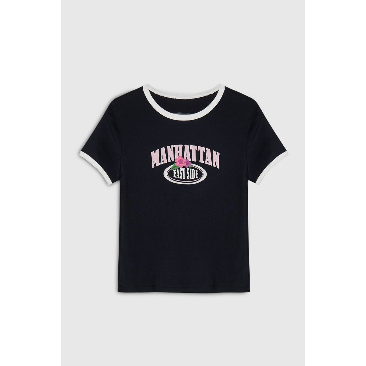 KOAJ - KOAJ Camiseta unicolor college cuello redondo con contrastes Niña