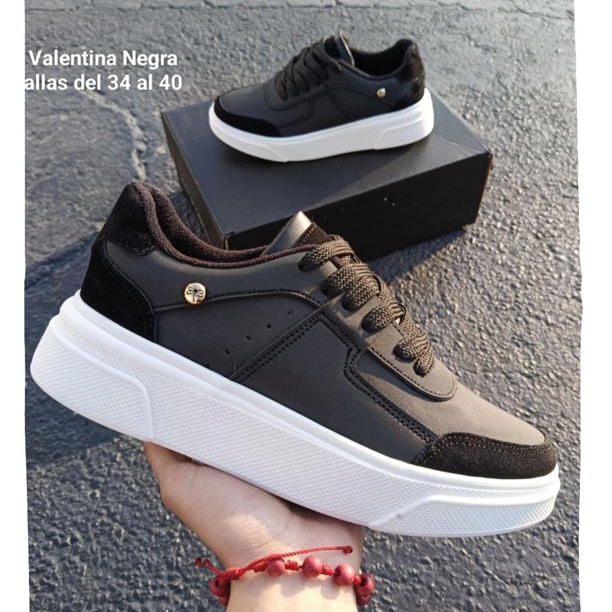 URBAN PLUS - TENIS PARA MUJER COLOR NEGRO