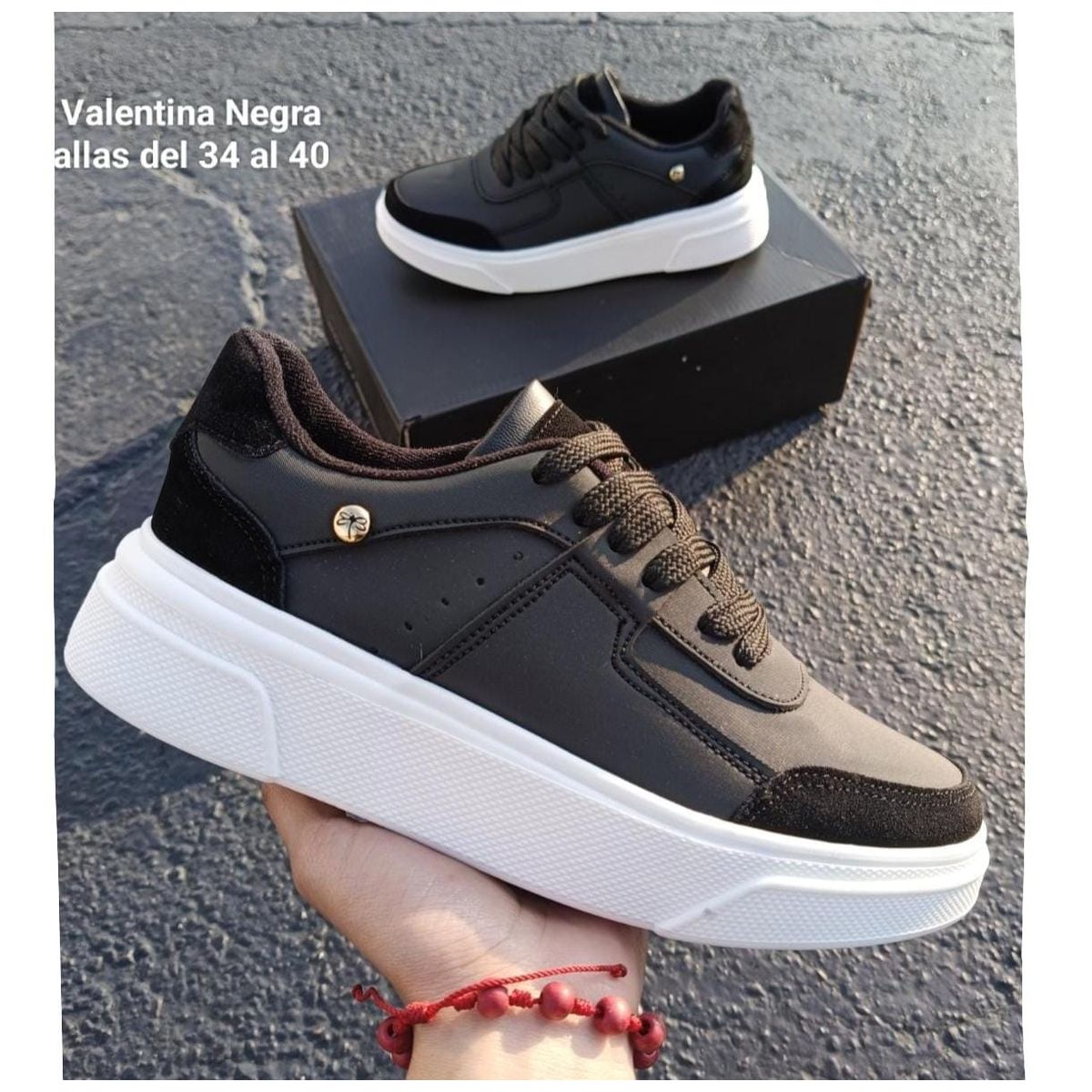 URBAN PLUS - TENIS PARA MUJER COLOR NEGRO