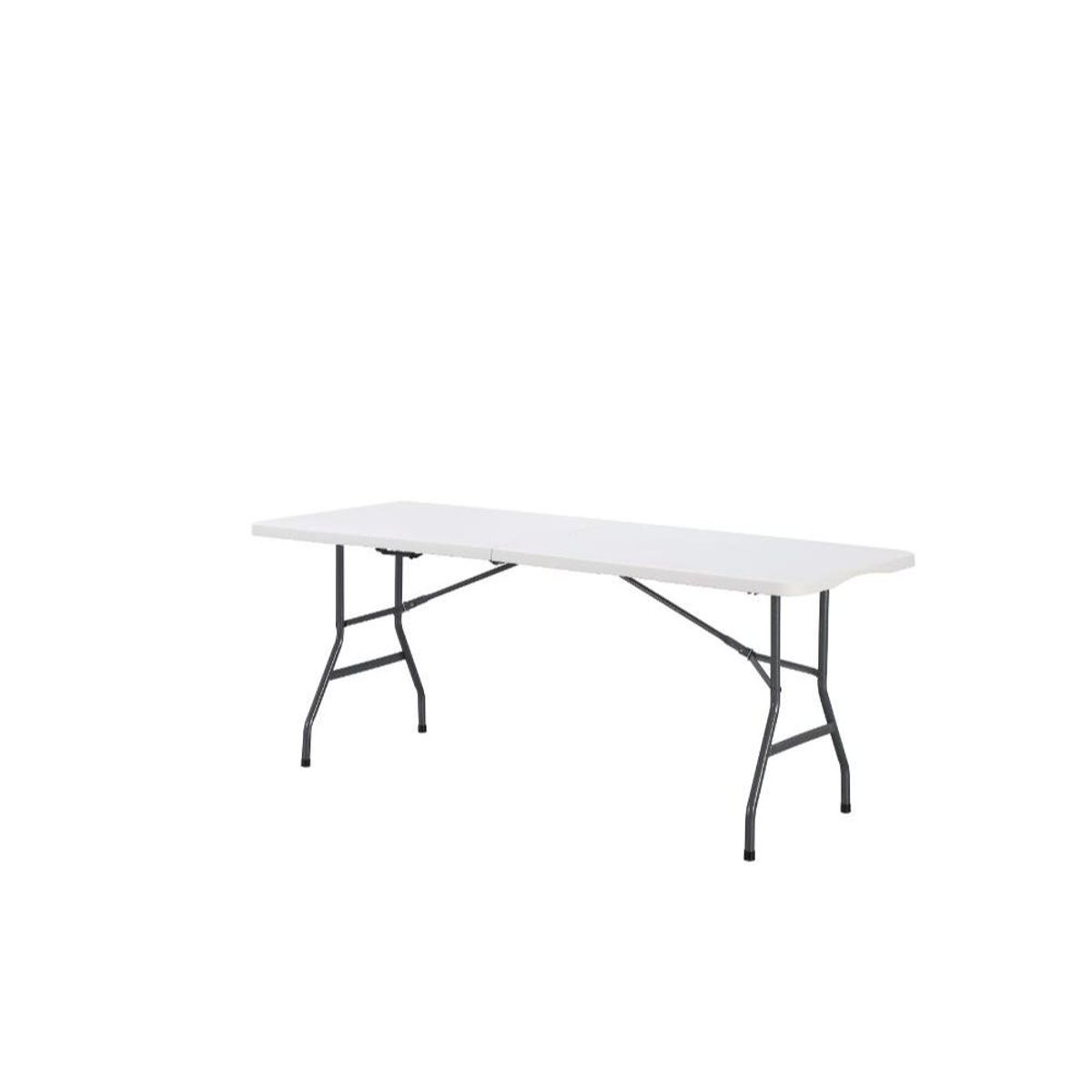 RTA DESIGN - Mesa Auxiliar de Sala Plegable Print Blanco con patas metálicas
