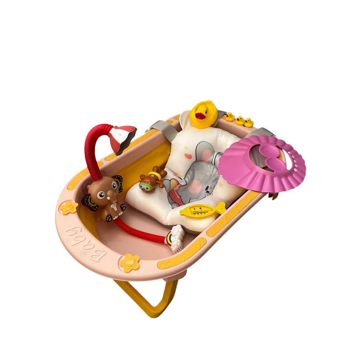 GENERICO - Bañera Plegable De Bebe Termómetro De Pez Ducha Accesorios