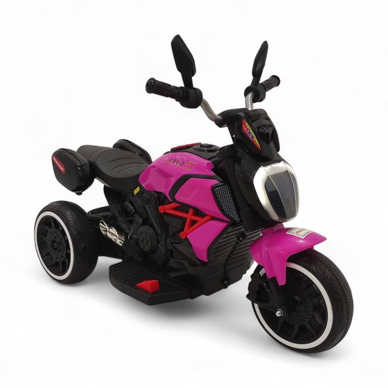 BRITOCHET - Moto Eléctrica Niño Niña Usb Sd Mp3 Recargable Luces 1 a 4 Años REF 1403