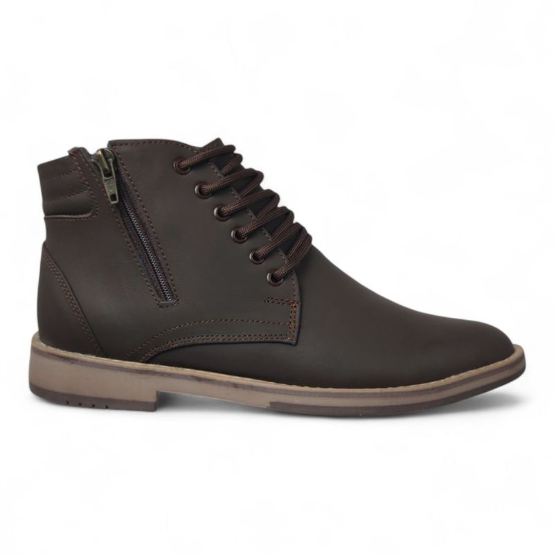 CALZADO CON ALTURA MONSERRATE - Botas en CUERO para hombre marca Monserrate Ref Qatar color cafe