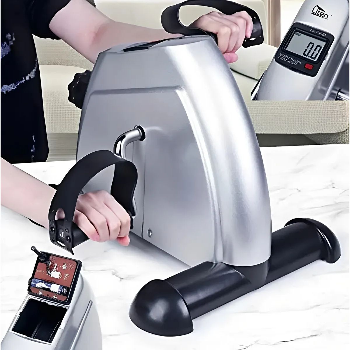 MILOPTS - Mini Bicicleta Estatica Ejercitador De Pedal Portatil