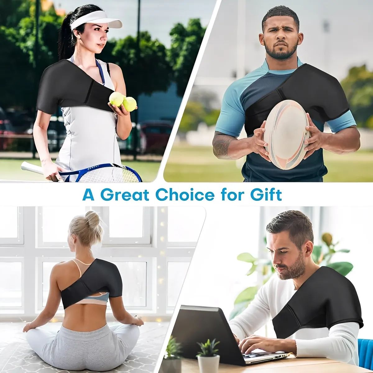 MILOPTS - Hombrera Ajustable Con Compresas De Gel Frío Y Calor